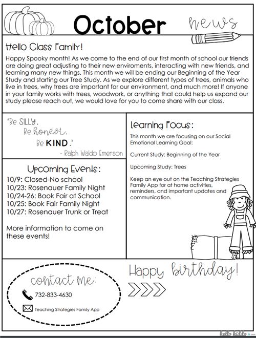 October letter 
